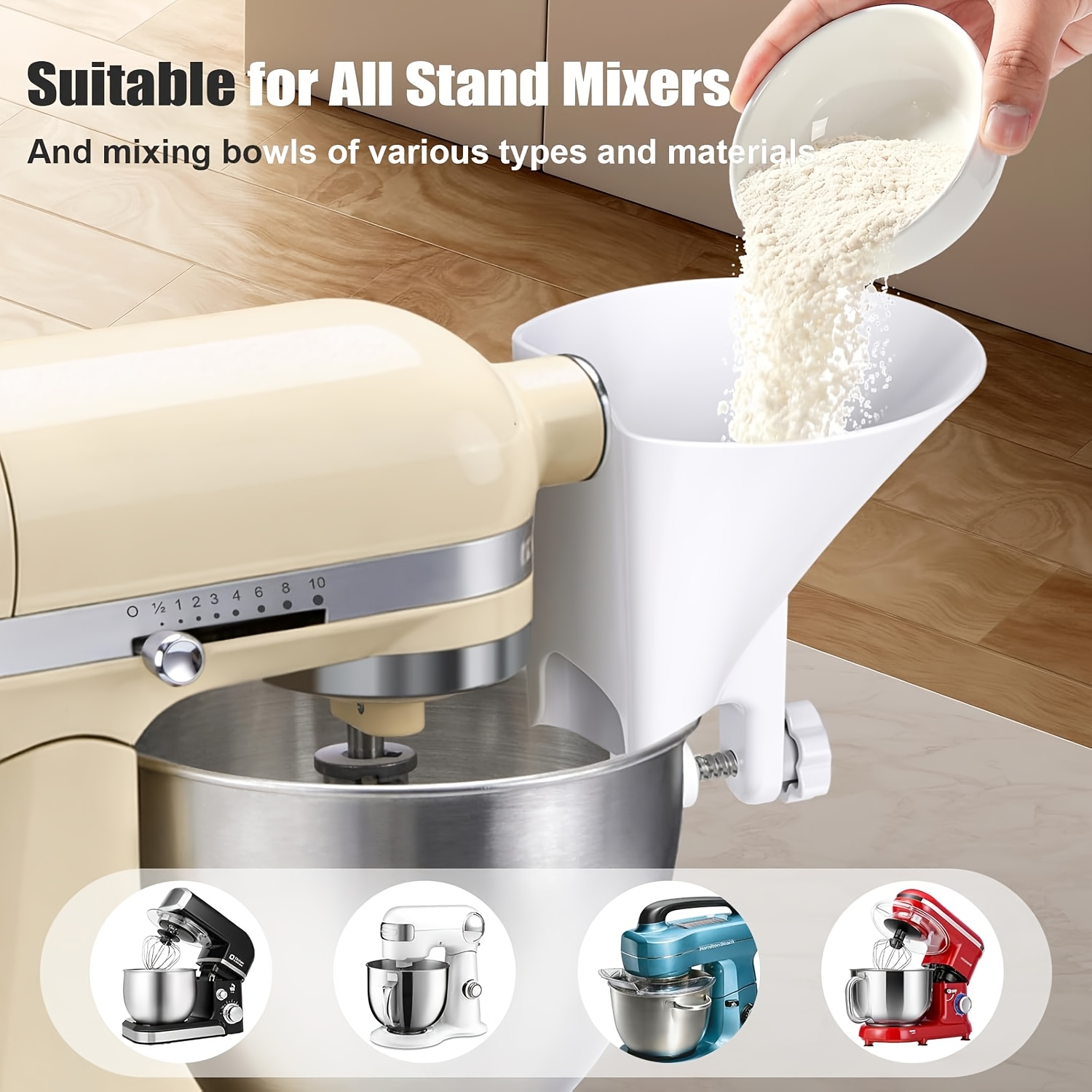 Kitchen Aid Baking Mixer - Funil de Farinha de Boca Larga