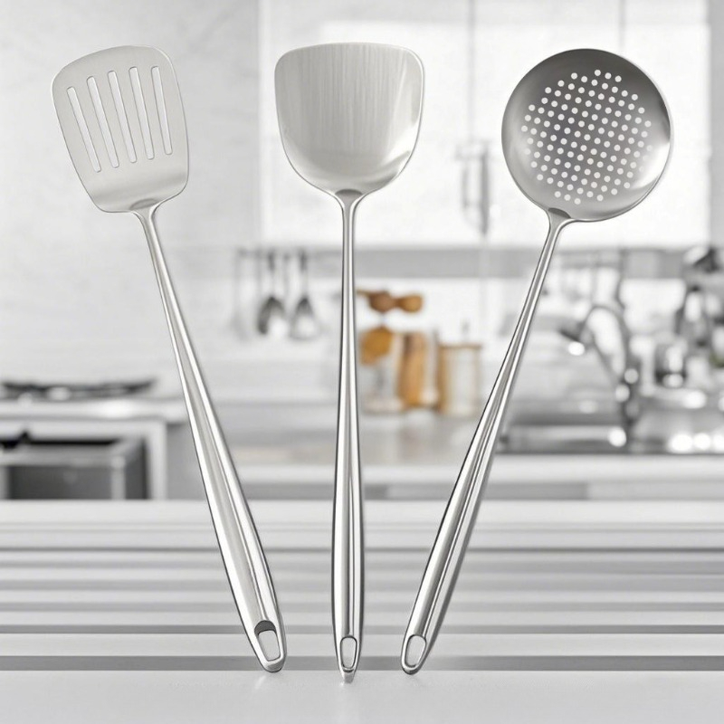 Offset Spatula Set - Espátula de aço inoxidável para wok,