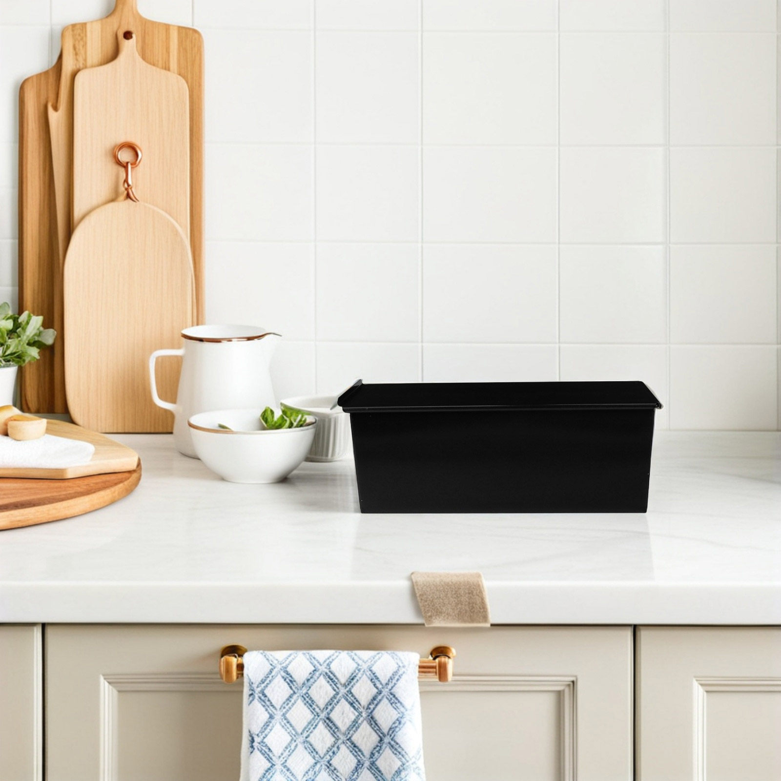 Forma de Pão Preta com Tampa,  - Kitchen Baking Pan avaliação e preço
