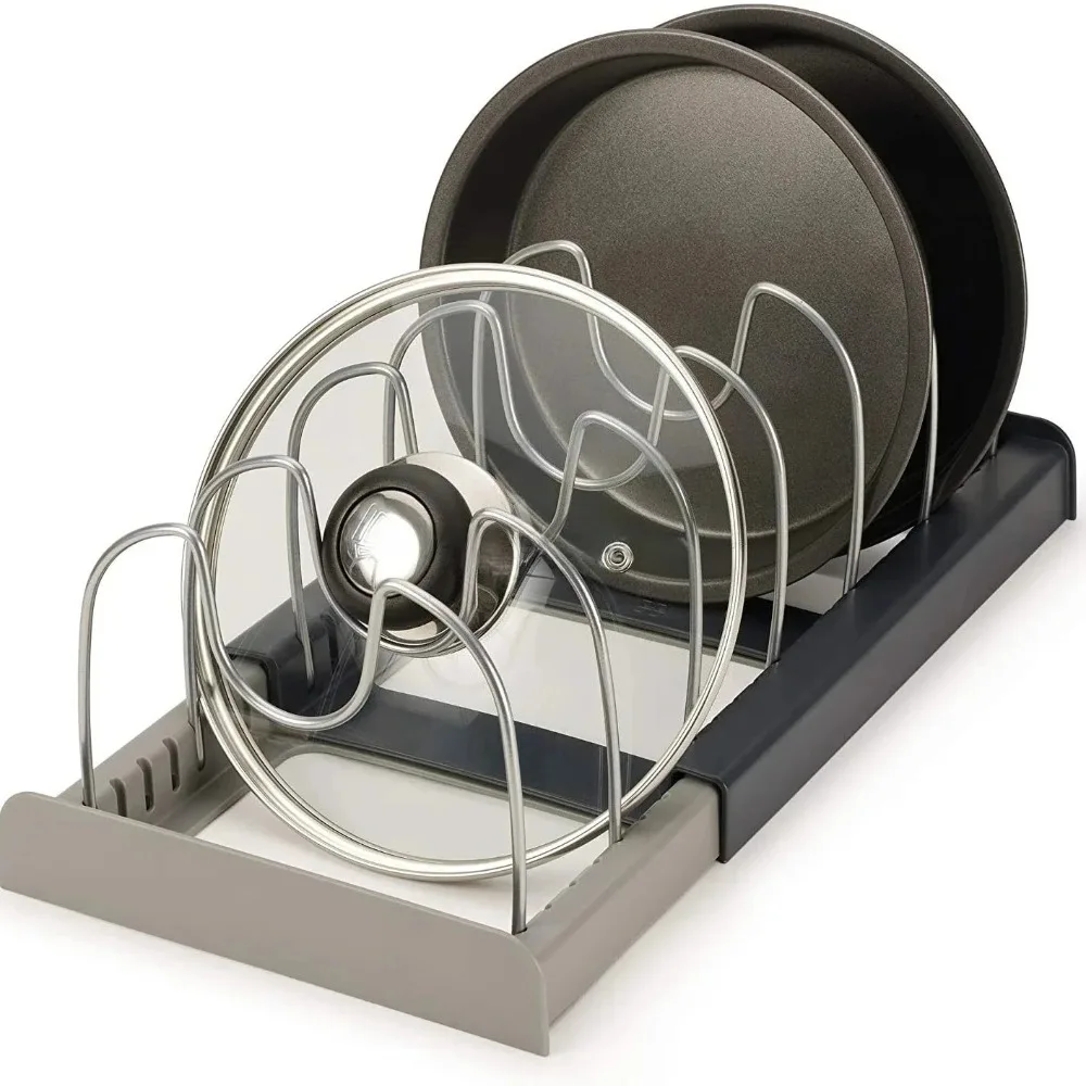 1pc rack de pote telescópico d - Kitchen Baking Pan Organizer avaliação e preço