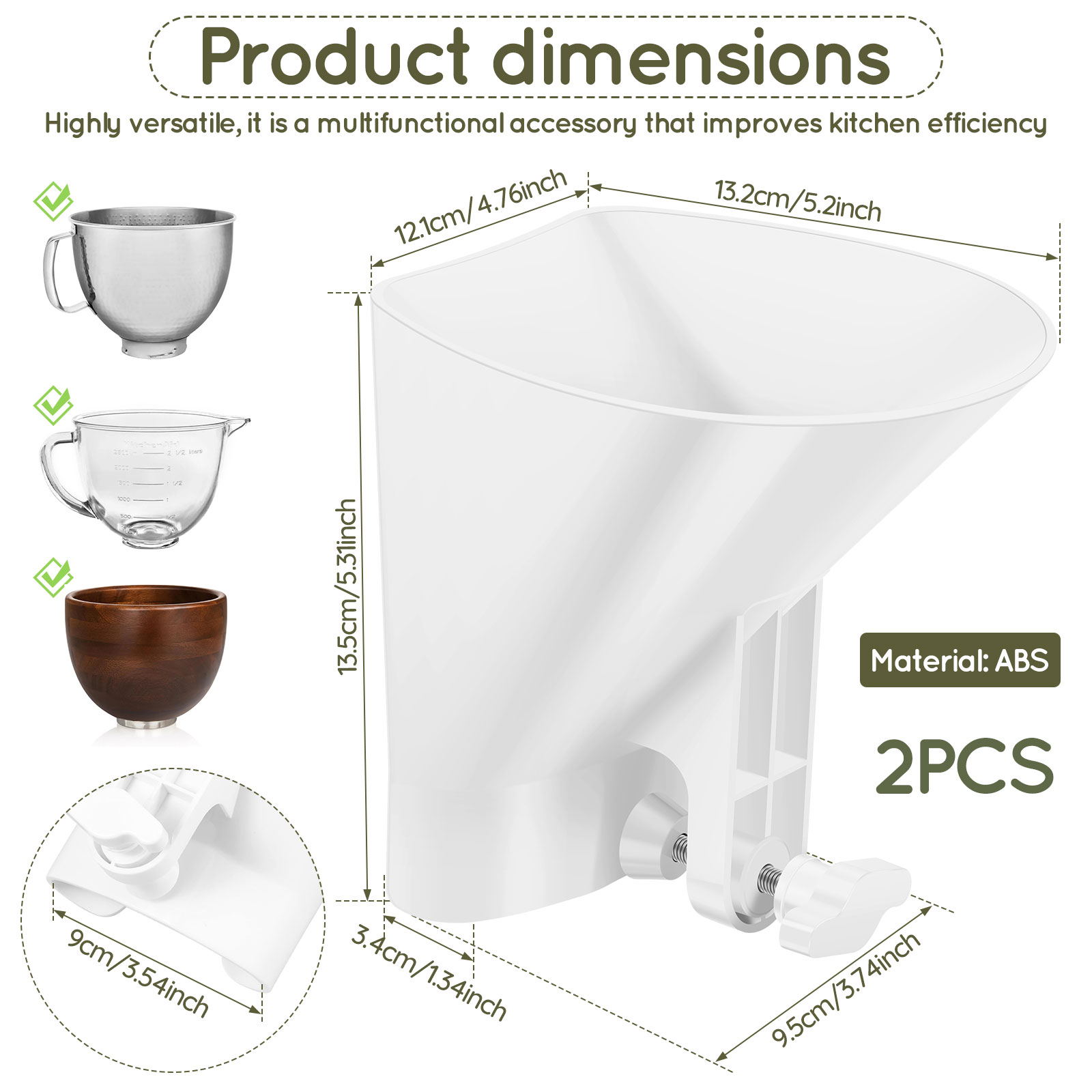 Funil de Farinha Antiderramame - Kitchen Aid Baking Mixer avaliação e preço