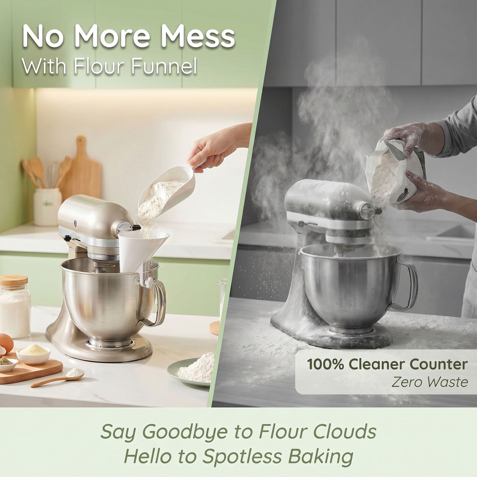 Funil de Farinha Antiderramame - Kitchen Aid Baking Mixer avaliação e preço