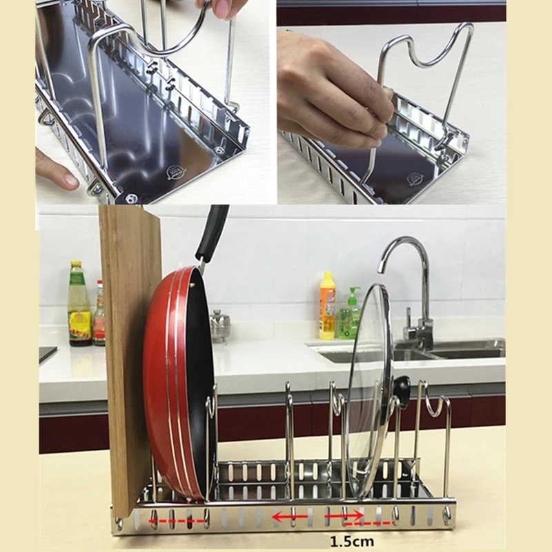 304 aço inoxidável ajustável r - Kitchen Baking Pan Organizer avaliação e preço